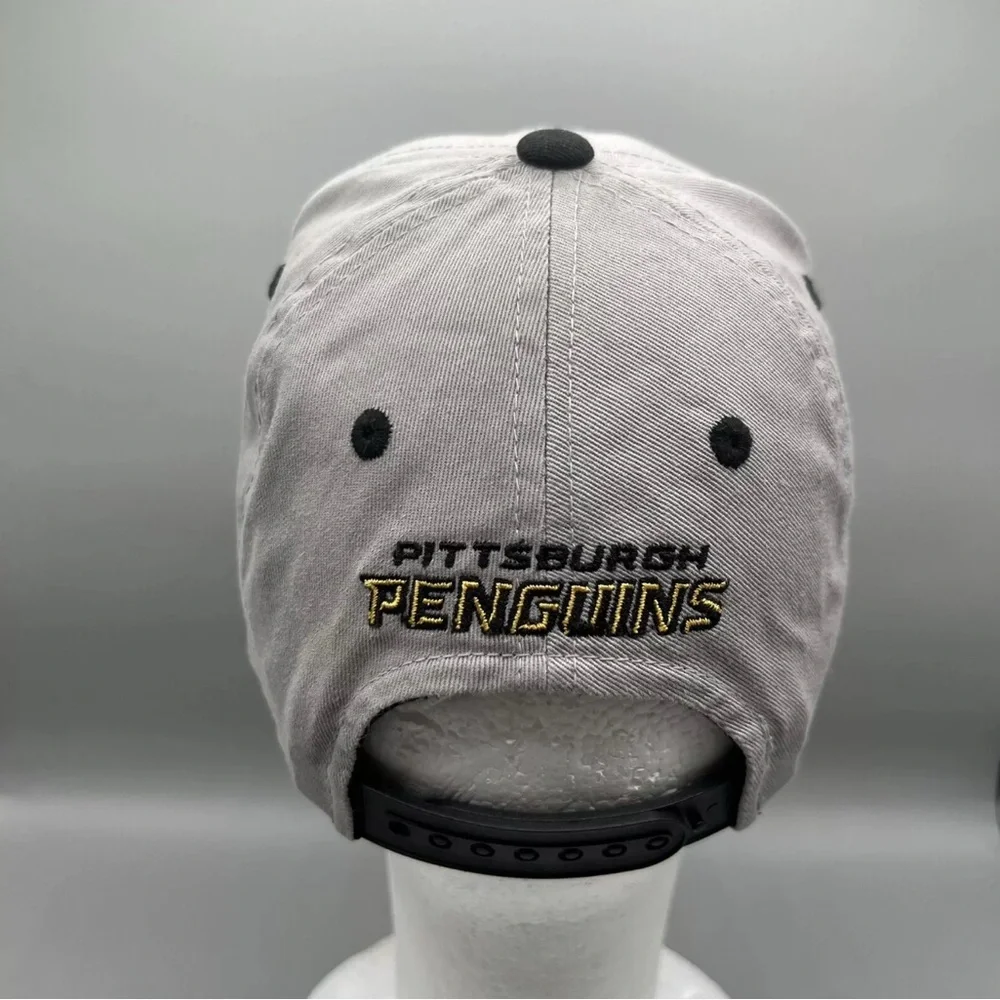 Kids Gray and Black Penguin Logo Cap